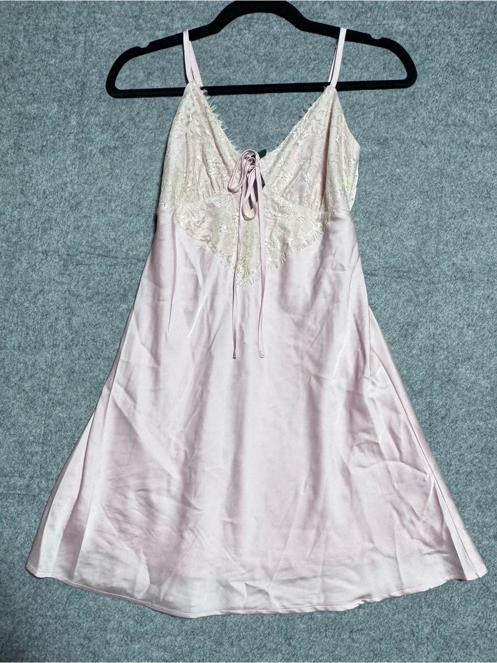 Wild Fable Pink Satin Lace Slip Dress XS NWT Romantic Coquette